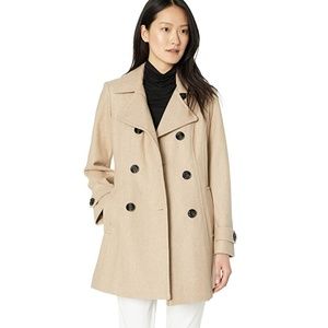 Anne Klein Women's Classic Double Breasted Coat, S